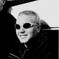 Old picture of Mark Hoppus with some funky glasses